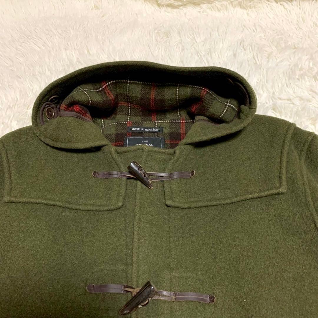 ★美品★ 英国製 グローバーオール ダッフルコート 裏地チェック USA40 L