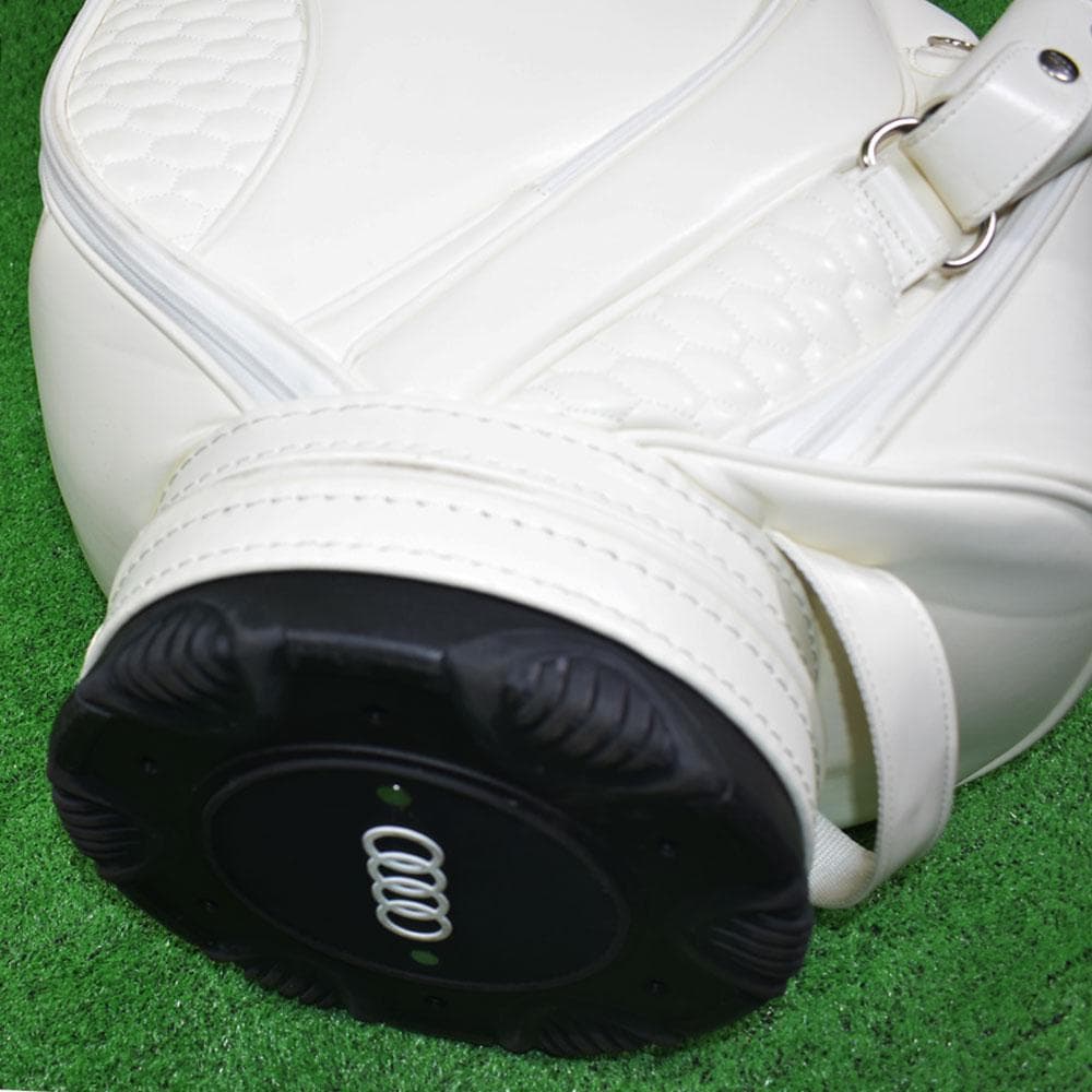 ＡＵＤＩ アウディ ゴルフ ３点式ショルダーキャディバッグ【ホワイト】美品！