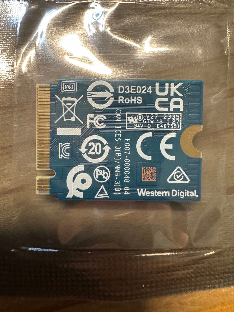 新品未開封 WD SN5000s 2230 2TB NVMe SSD Gen4