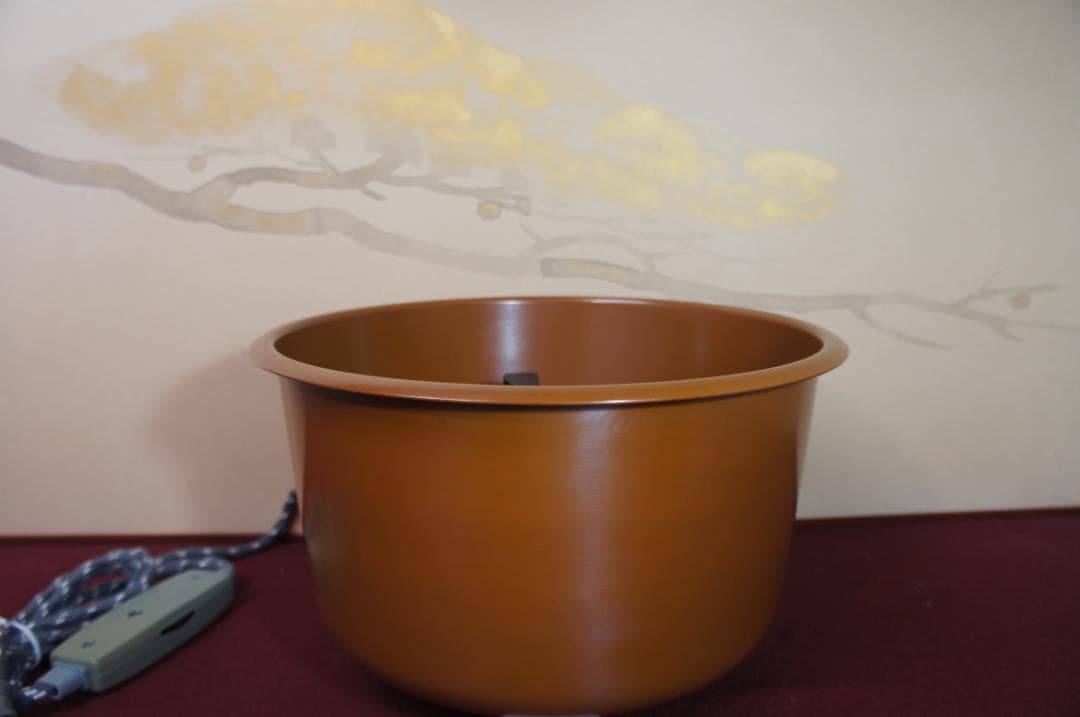 ☆美品 立礼棚卓用 銅風炉 銅製 丸炉 400W(可変)炭型 電熱器 送料込み