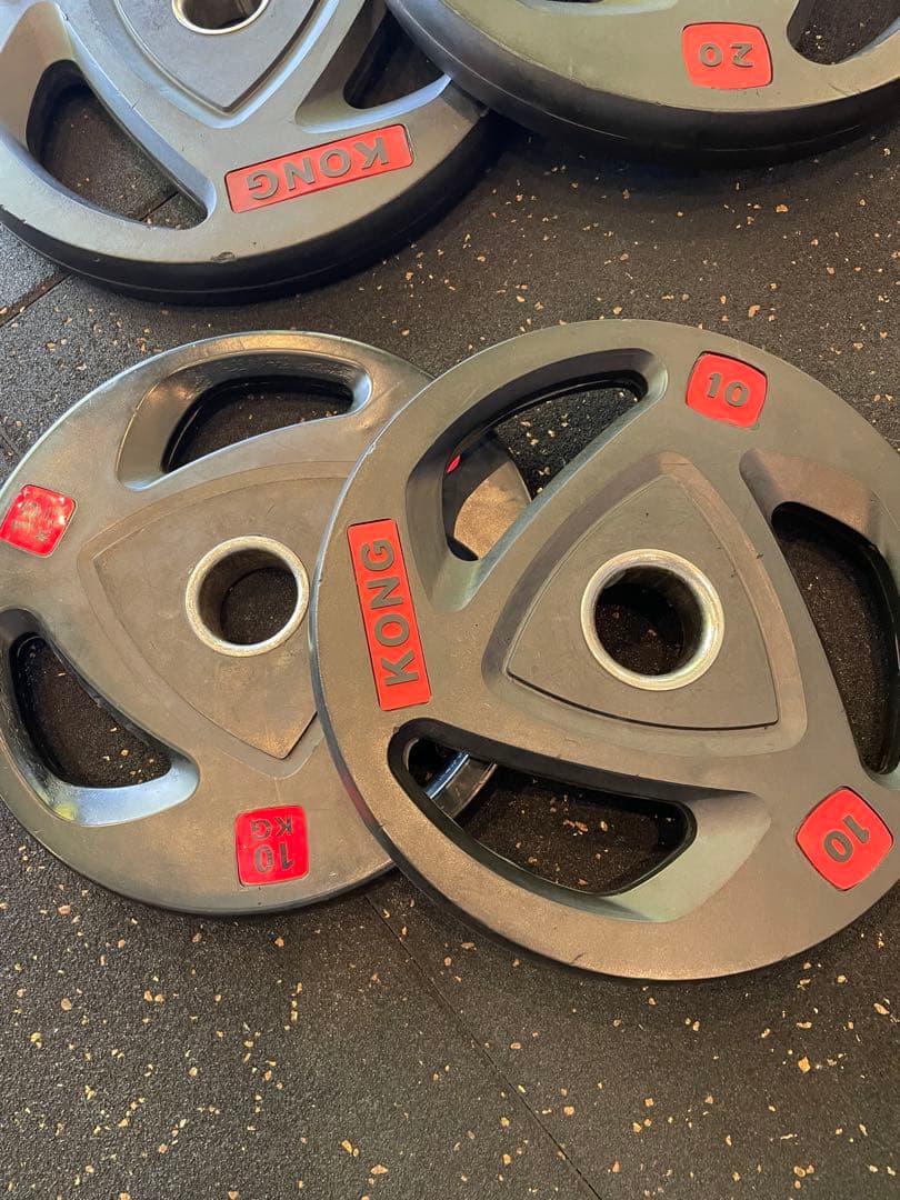 ■引取限定■ 10枚セット105kg バーベルプレート ウエイトプレート 50m