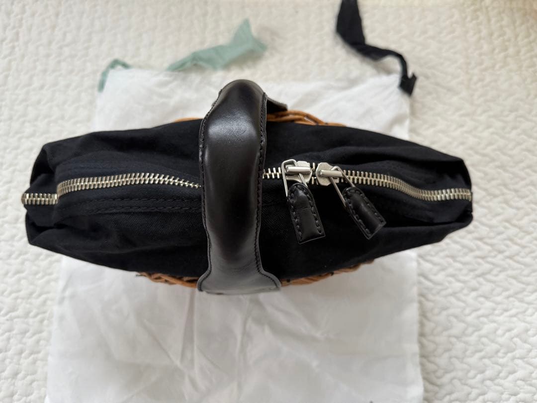 エバゴス ebagos ワンハンドル かごバッグ ファスナー付きバスケット