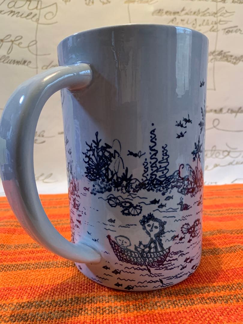 ビヨンヴィンブラッド　レアなビンテージニモール窯のユニークなジョッキ型大型花瓶！