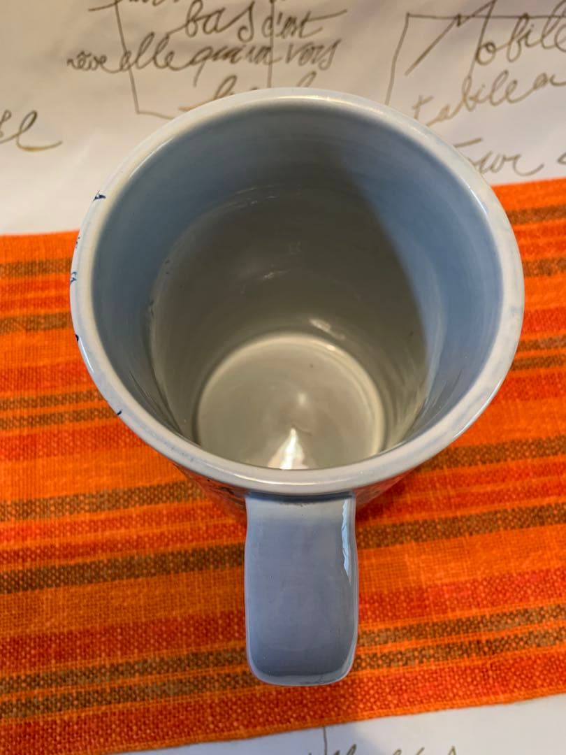 ビヨンヴィンブラッド　レアなビンテージニモール窯のユニークなジョッキ型大型花瓶！