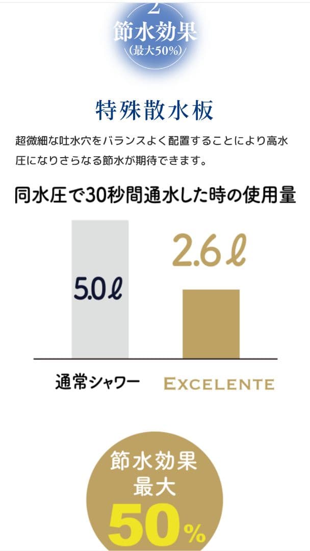 エクスセレンテ Ducha especial シャワーヘッド