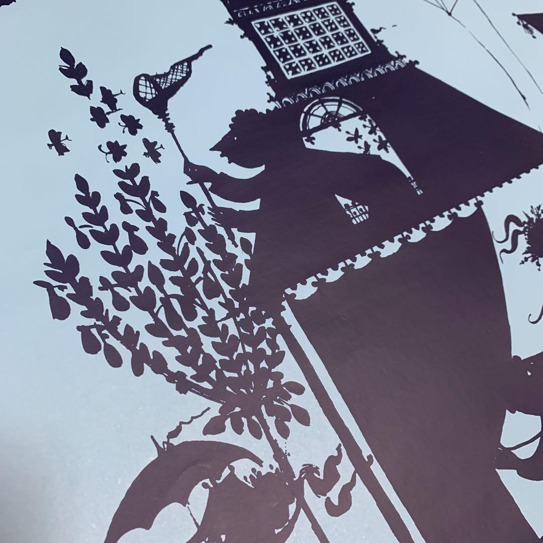 ビヨンヴィンブラッド　ビンテージ大型四季ポスターブルーの秋！影絵の様で懐かしい。