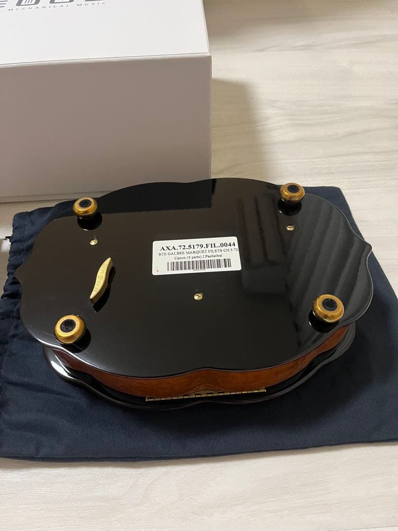 リュージュ REUGE 72弁オルゴール　カノン　リーフ型象篏細工