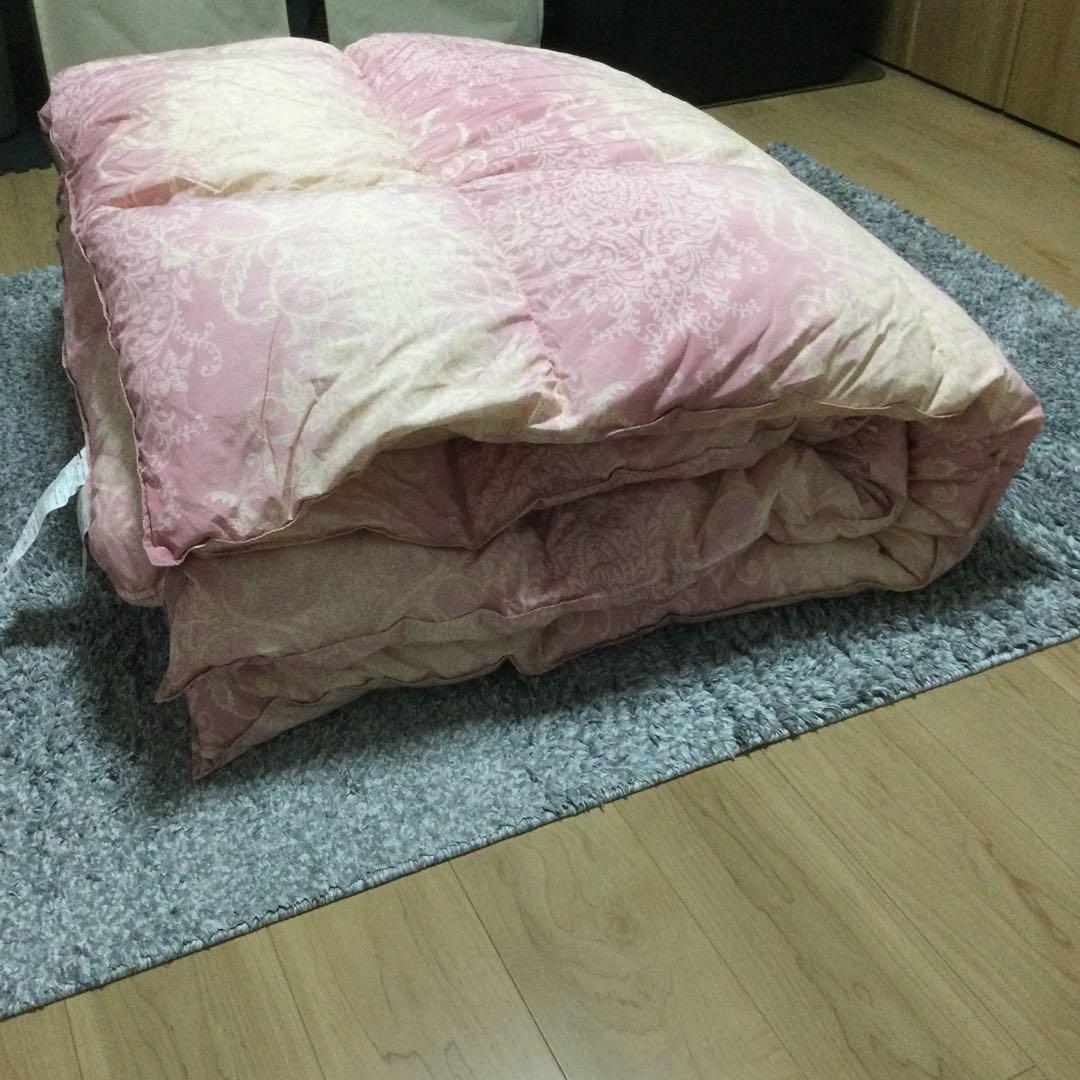 日本製 羽毛布団 ダブル フランス ホワイトダックダウン ダウン90%