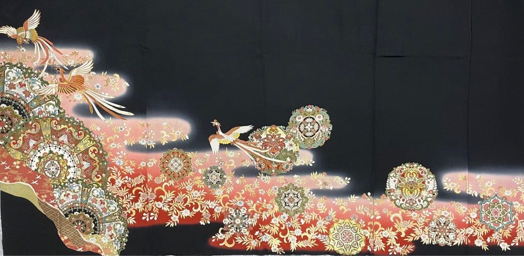 黒留袖 着物リメイク用 素材 ハンドメイド まとめ売り！