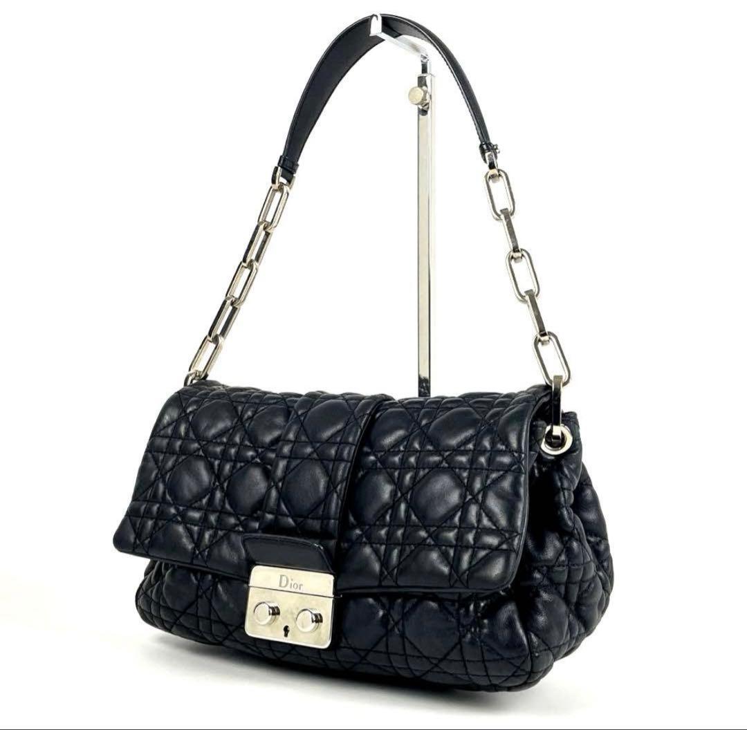 レディディオール　ワンショルダー　ニューロック　カナージュ　ラムレザー