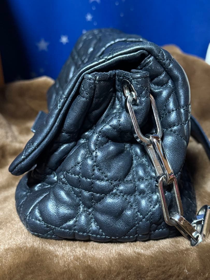 レディディオール　ワンショルダー　ニューロック　カナージュ　ラムレザー