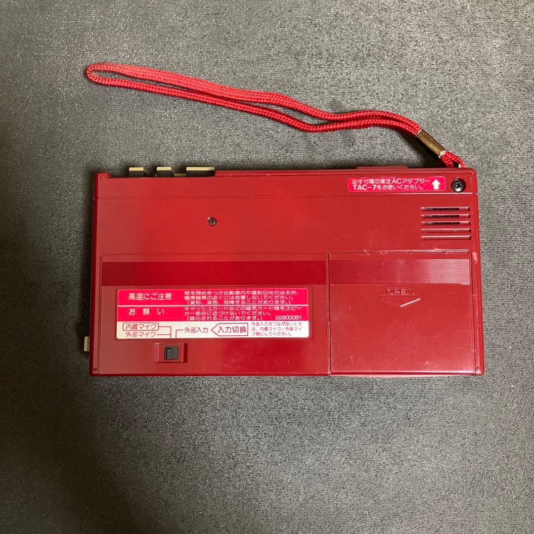 ポータブルプレーヤー TOSHIBA KT-1950R CASSETTE RECORDER RED