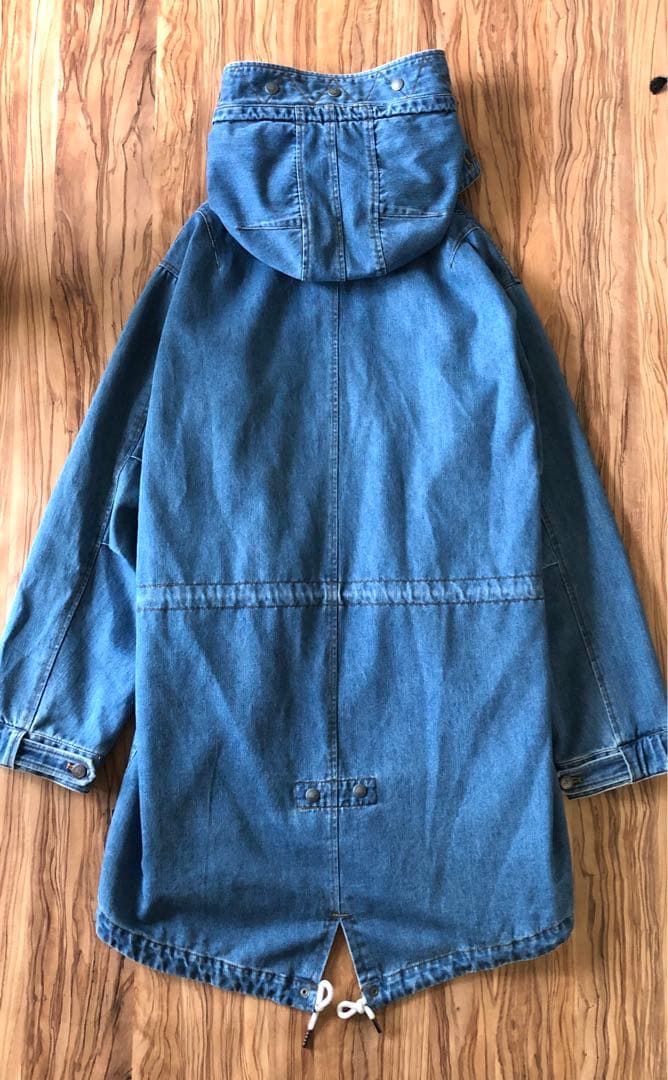 未使用に近い／Mサイズ／定価49500円／グラム glamb／デニムモッズコート