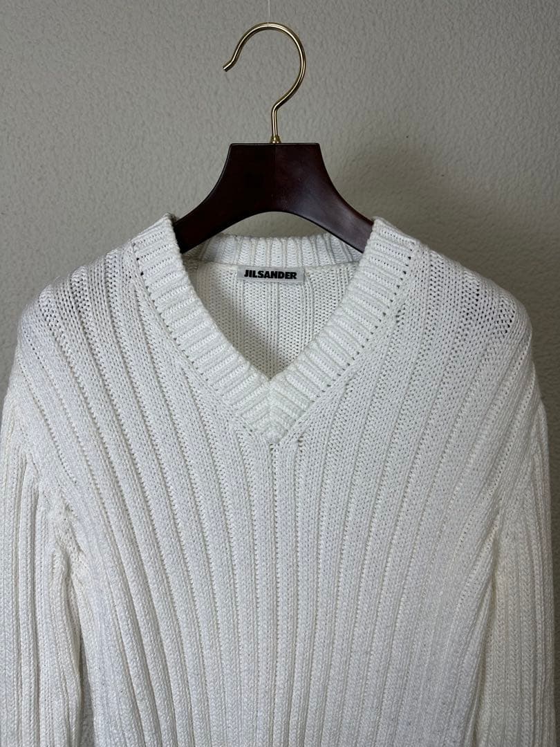 トップス JIL SANDER 00s Cotton V Neck Kint