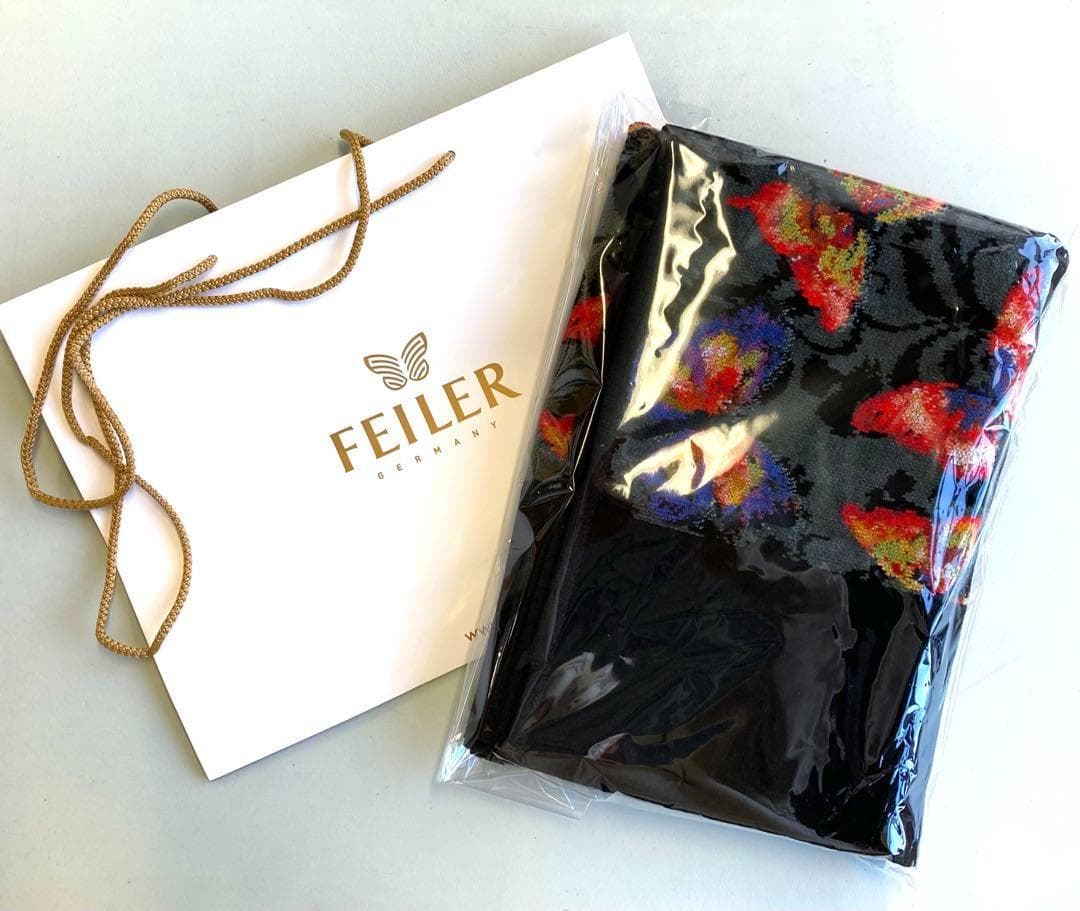 フェイラー バスタオル ビーチタオル パピヨン 75×150 蝶 袋付き