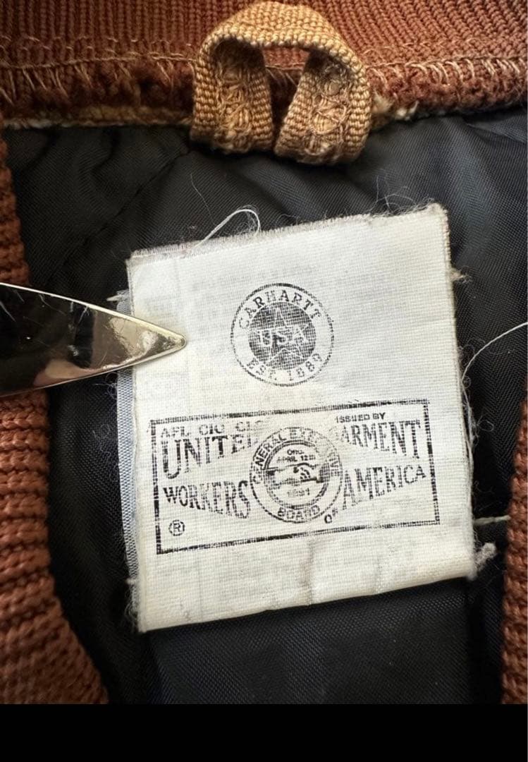 カーハート　USA製　腰ゴム　ダックベスト　ヴィンテージ