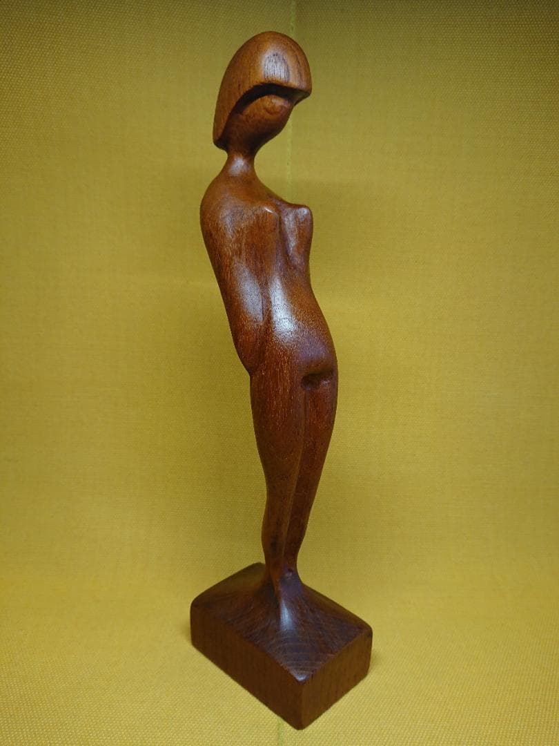 ビンテージ　人形　木彫　彫像　北欧　置物　インテリア　工芸品　美術品　A3303