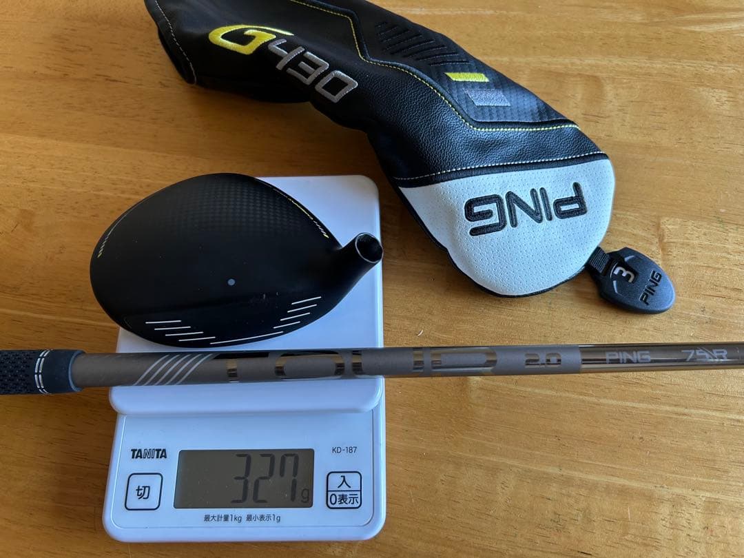 PING G430 3W 15度 ツアーChrome 75Rシャフト、カバー付き