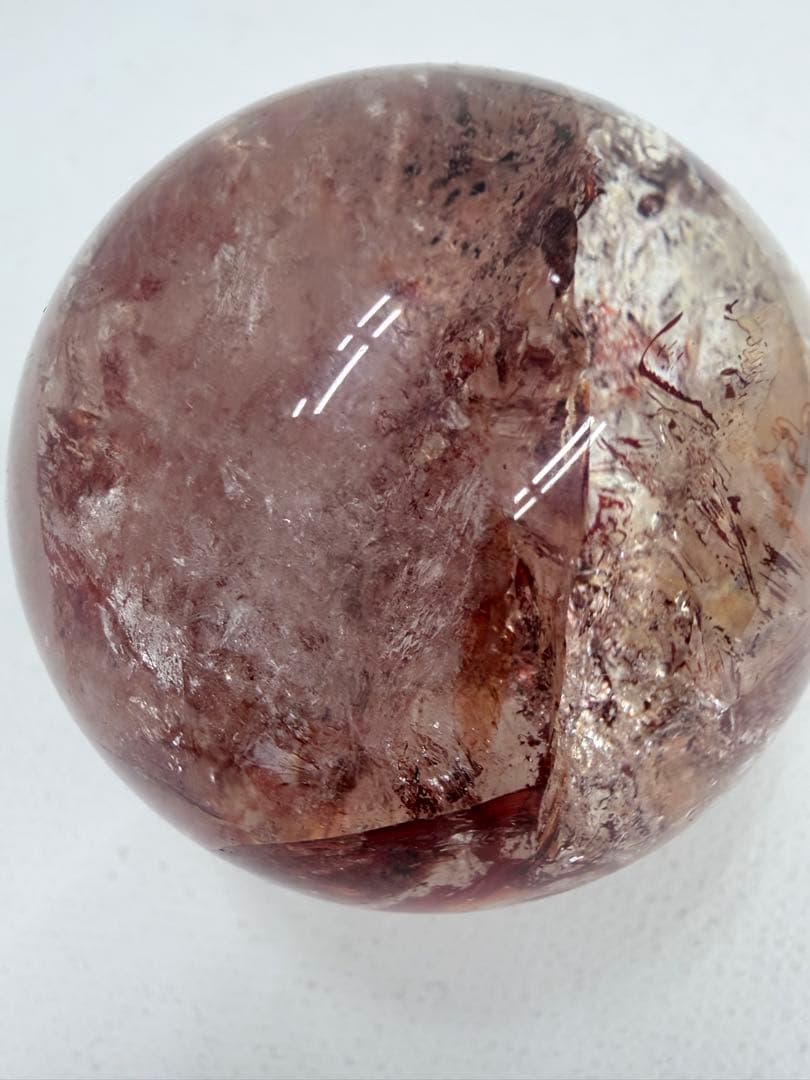 ファイヤークォーツ　スフィア　丸玉　虹　C