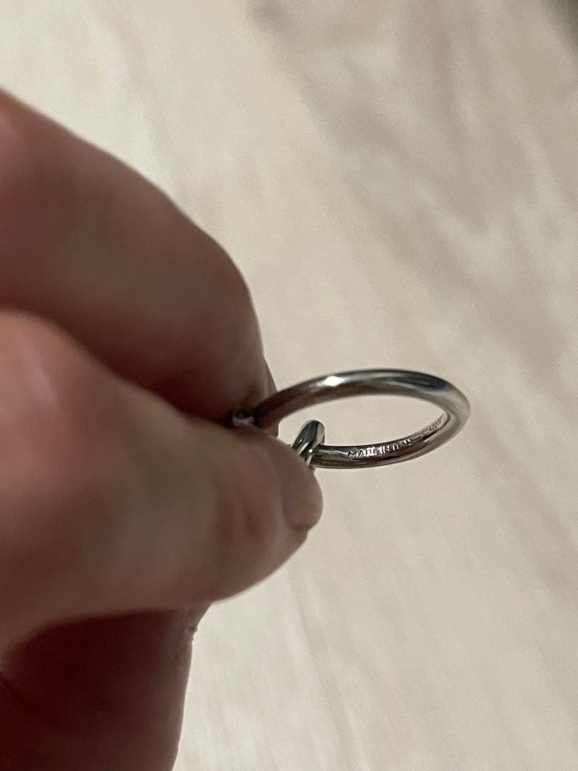 CELINE ノットスモールフープピアス　片耳　シルバー　セリーヌ