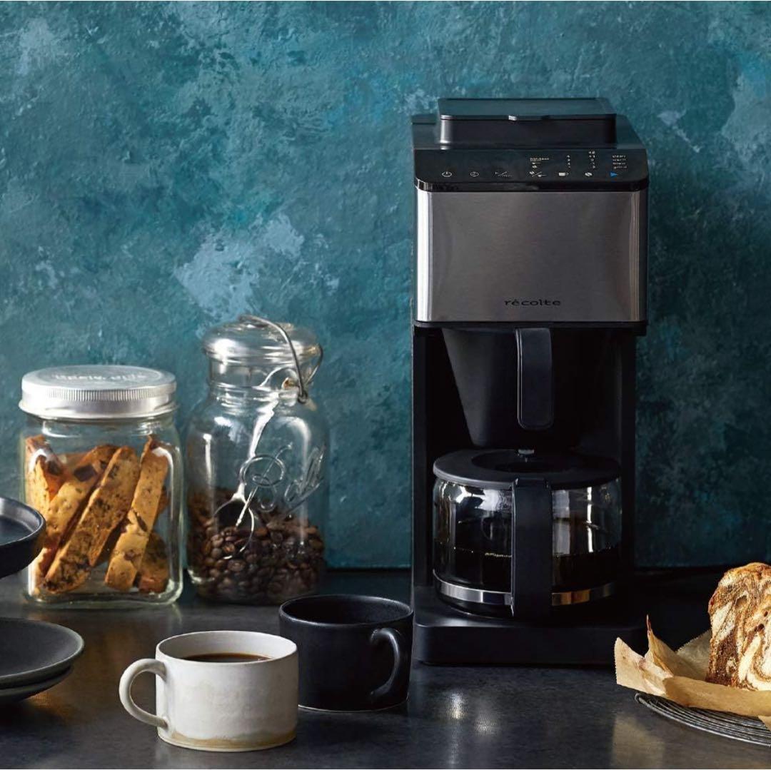 新品未使用　レコルト　コーン式全自動コーヒーメーカー(外箱一部破れあり)