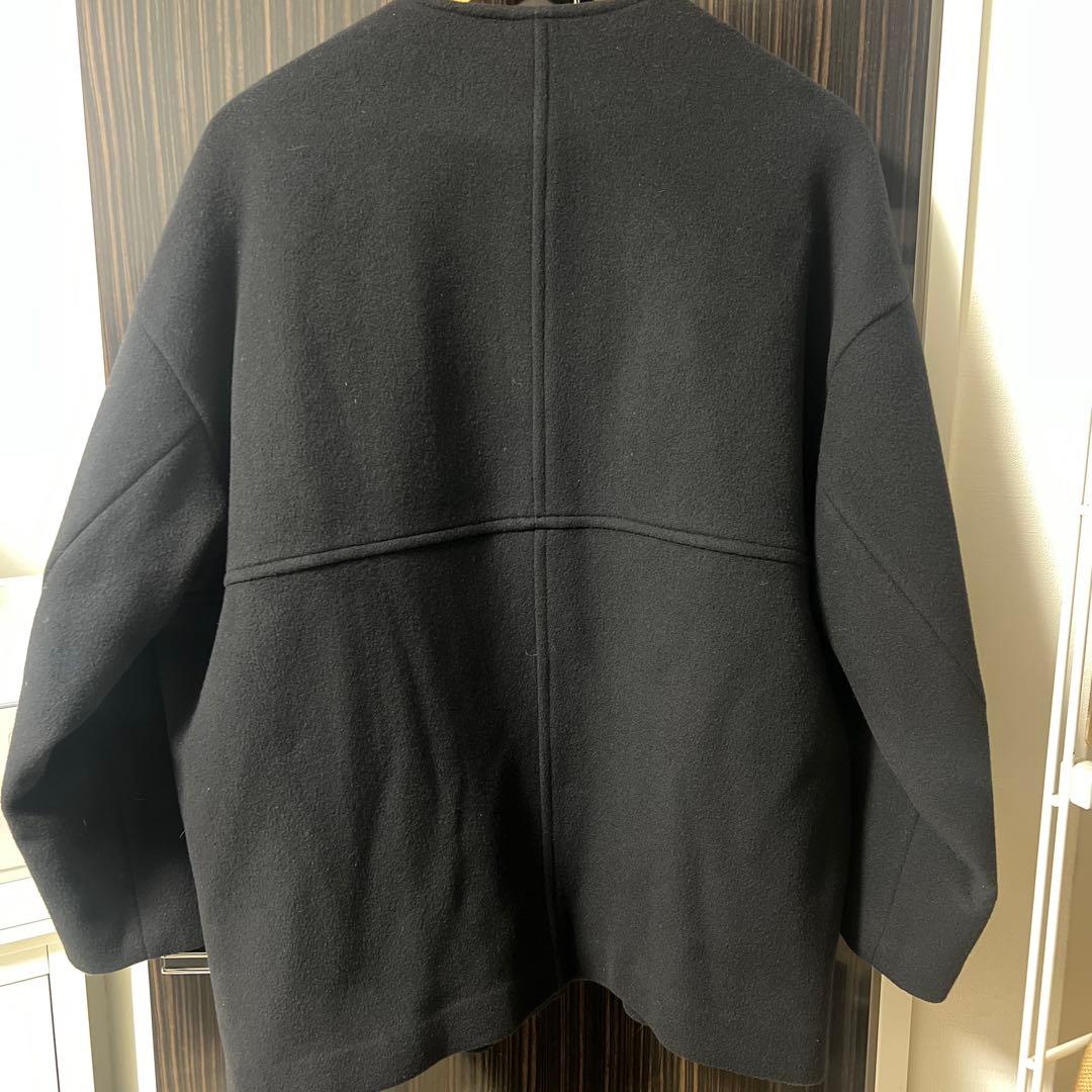 ジャーナルスタンダード　スーパー140ビーバーノーカラーショートコート　38