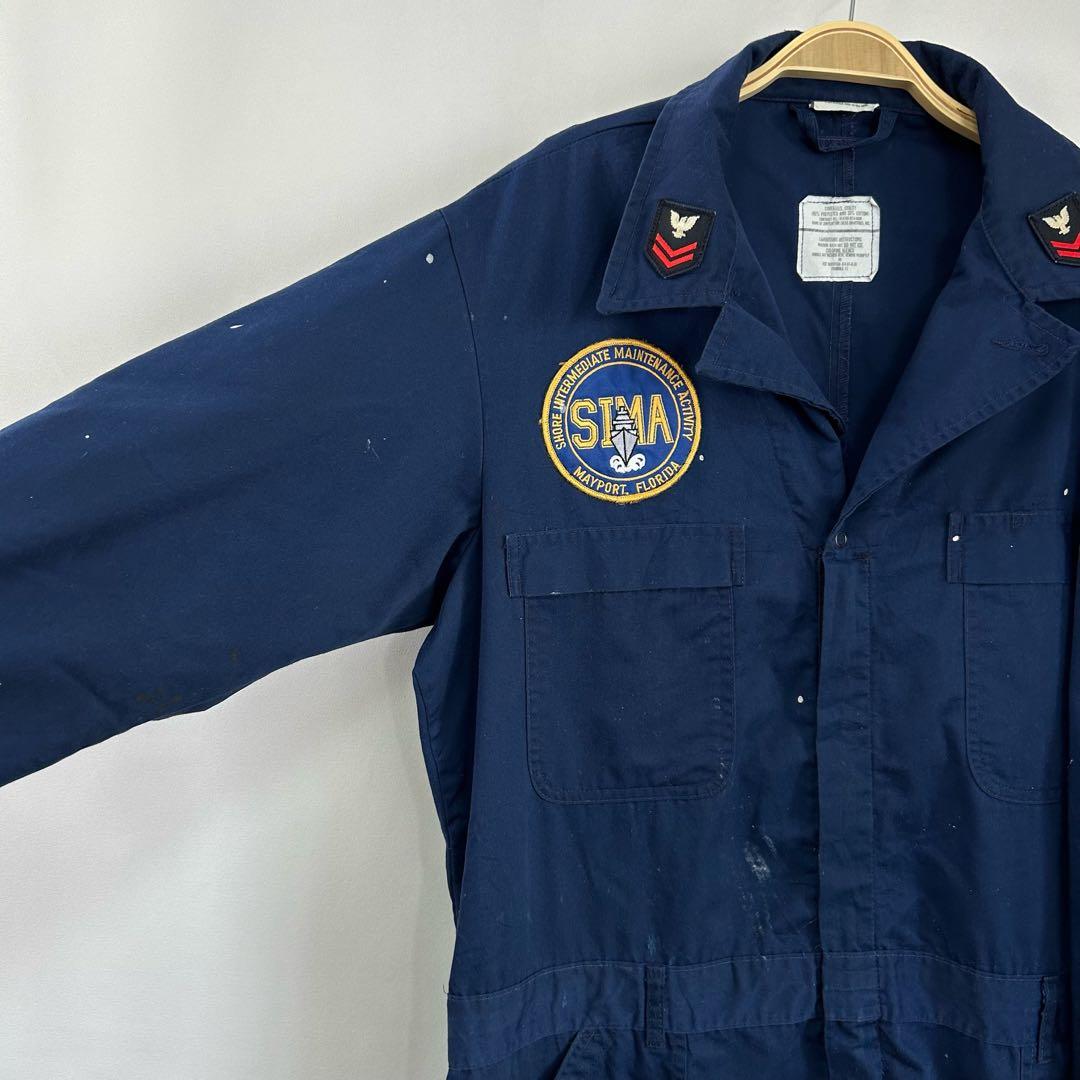 米軍 海軍 USNAVY ユーティリティカバーオール つなぎ ミリタリーS40.