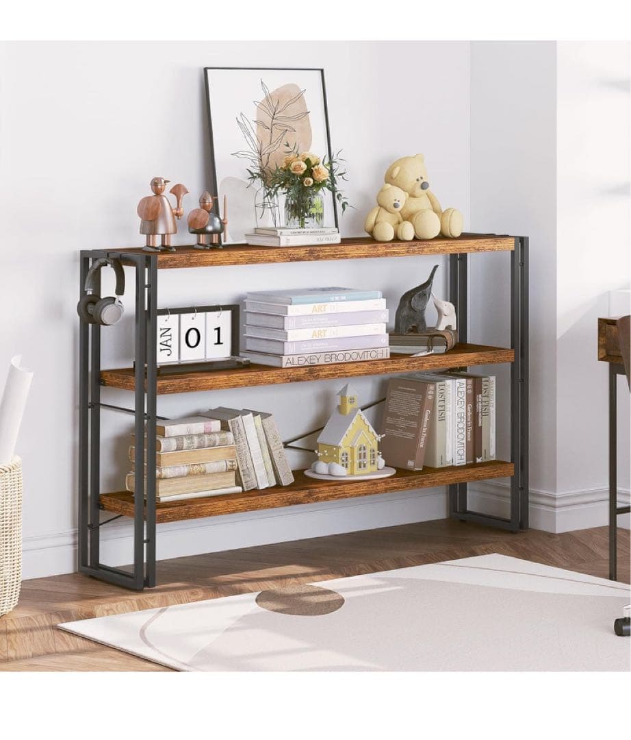 ラック オープンシェルフ 3段 木製 収納 本棚 オープンラック 幅100cm