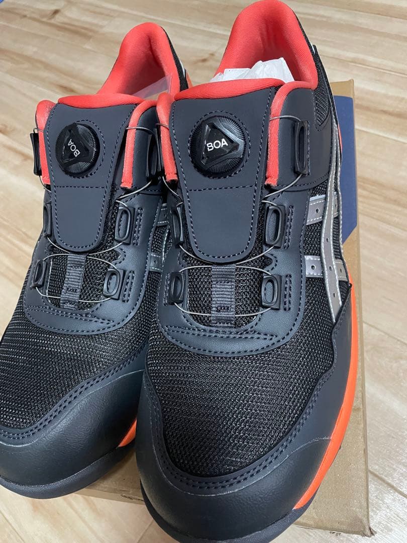 年初めお値下げ！ASICS 安全靴 BOAシステム ブラック/オレンジ