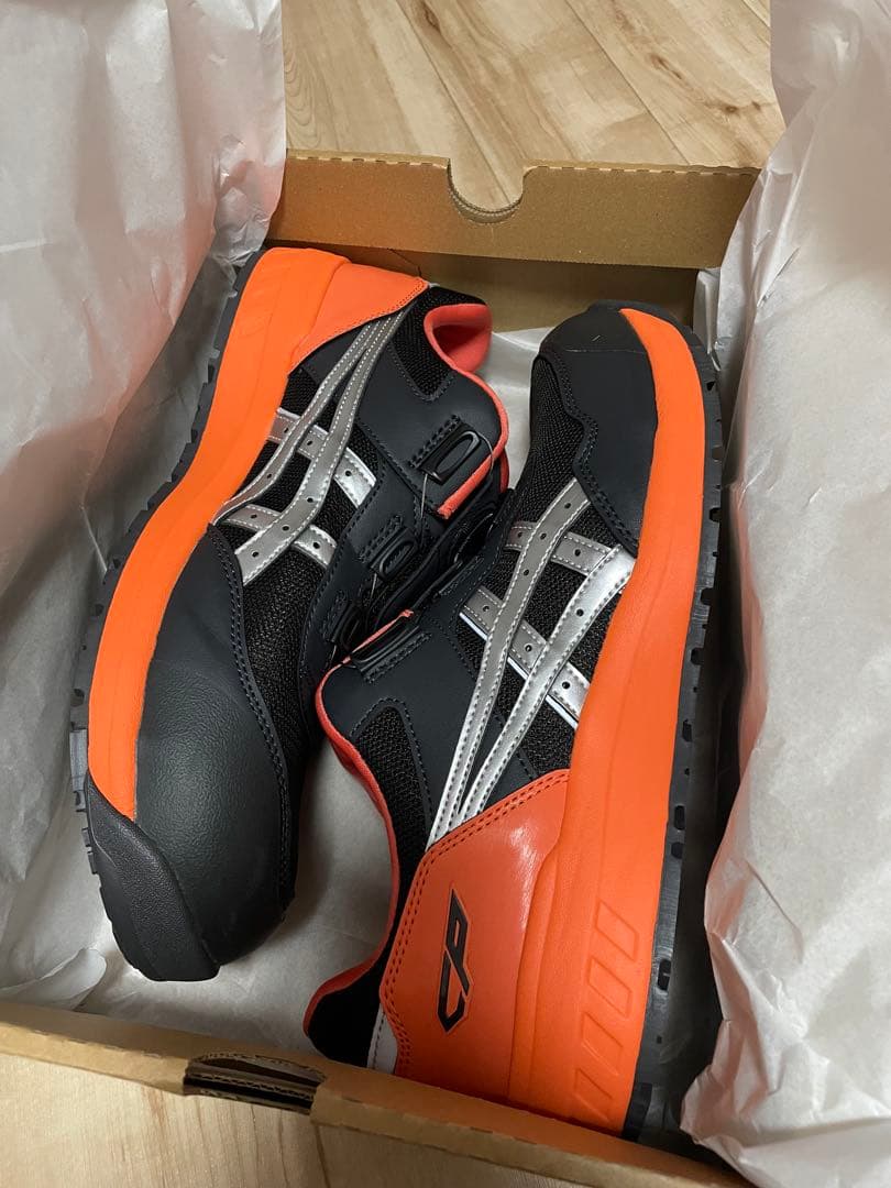 年初めお値下げ！ASICS 安全靴 BOAシステム ブラック/オレンジ