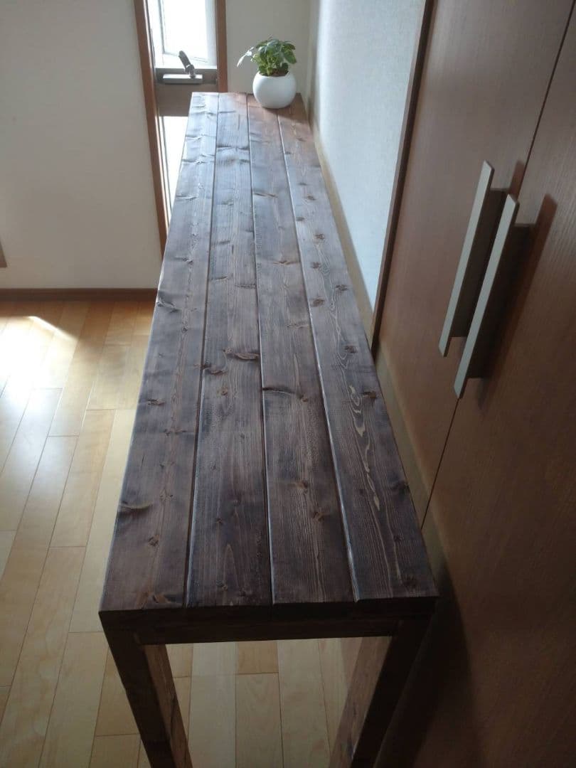 180　カウンターテーブル　ウォールナット　ワックス仕上　天板厚タイプ