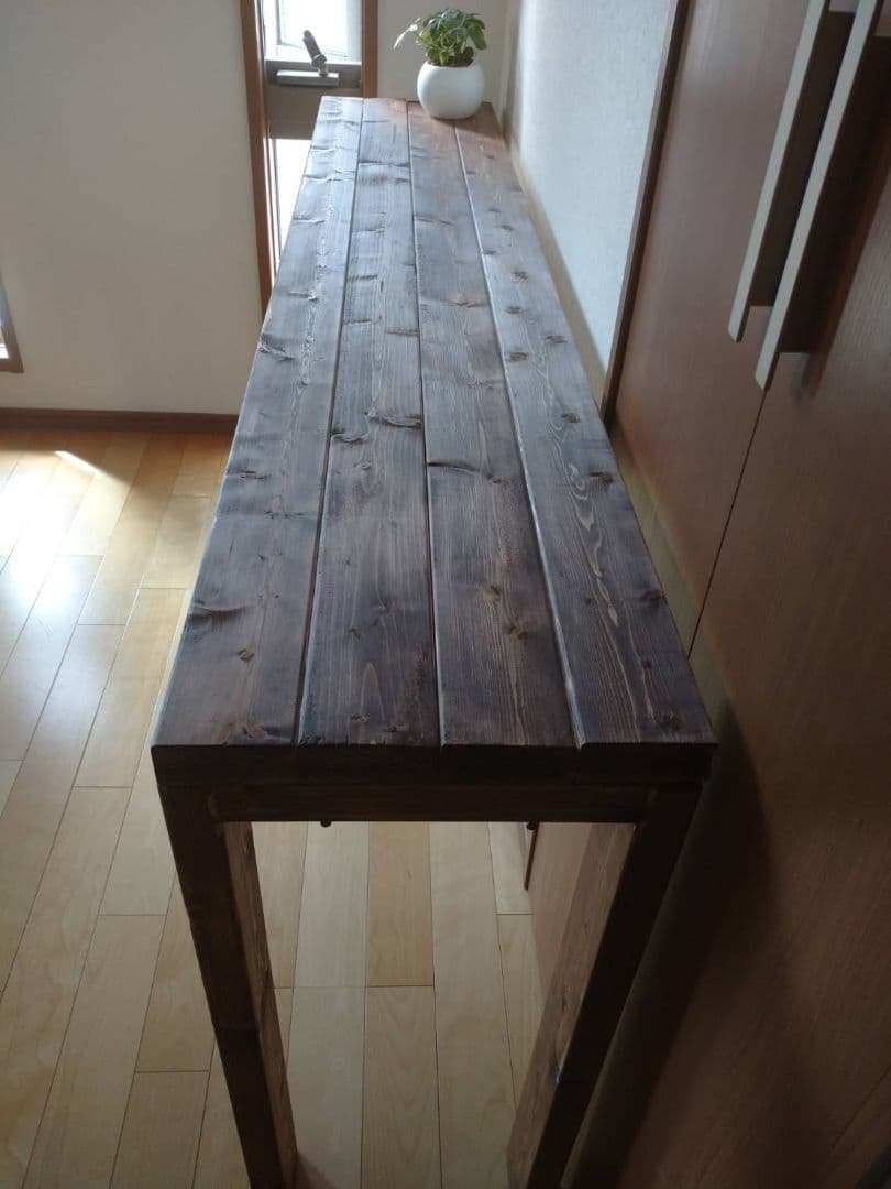 180　カウンターテーブル　ウォールナット　ワックス仕上　天板厚タイプ