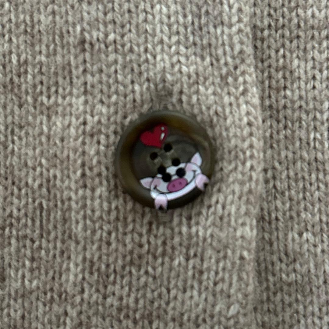 ALBEROBELLO OLLEBOREBLA ロングカーディガン　ぶたさん刺繍