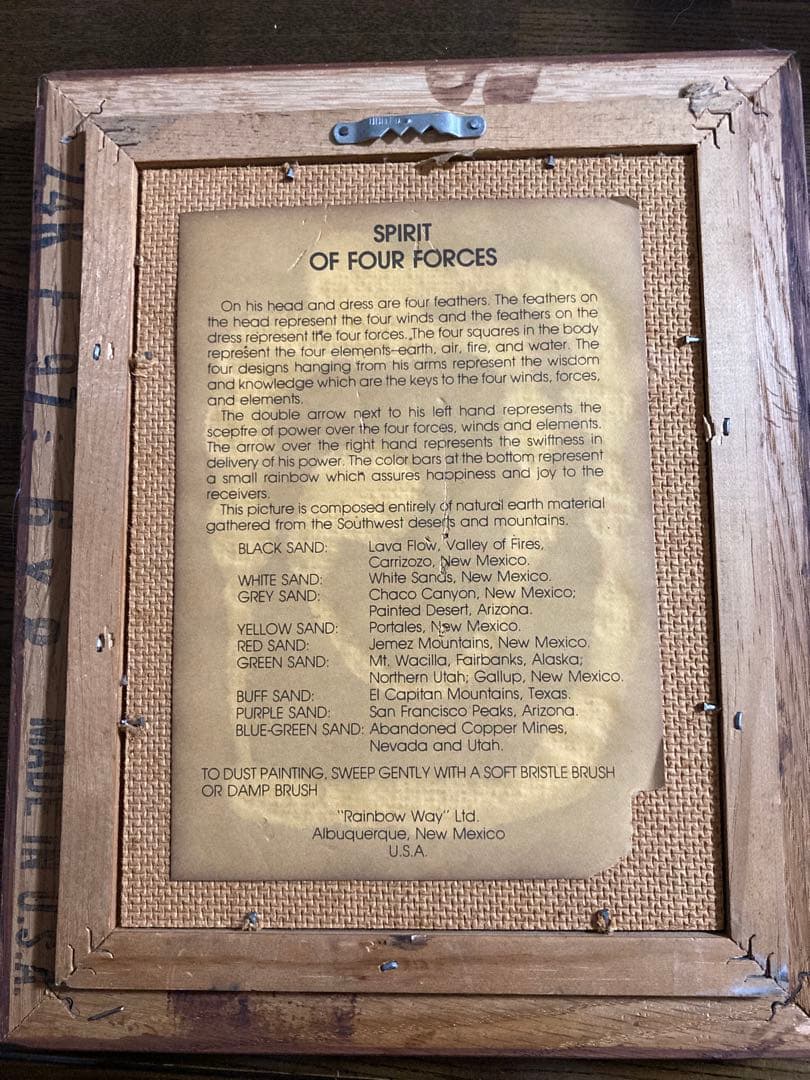 砂絵アート 木製フレーム　USA サンドアート　希少アート作品