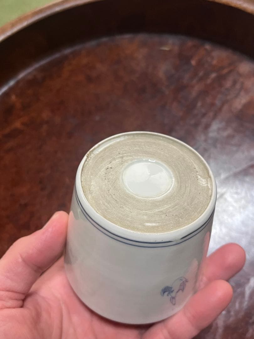 古伊万里　蕎麦猪口　あじさい　鶯　ウグイス　梅　雀　雲雀　紫陽花　民芸　民藝