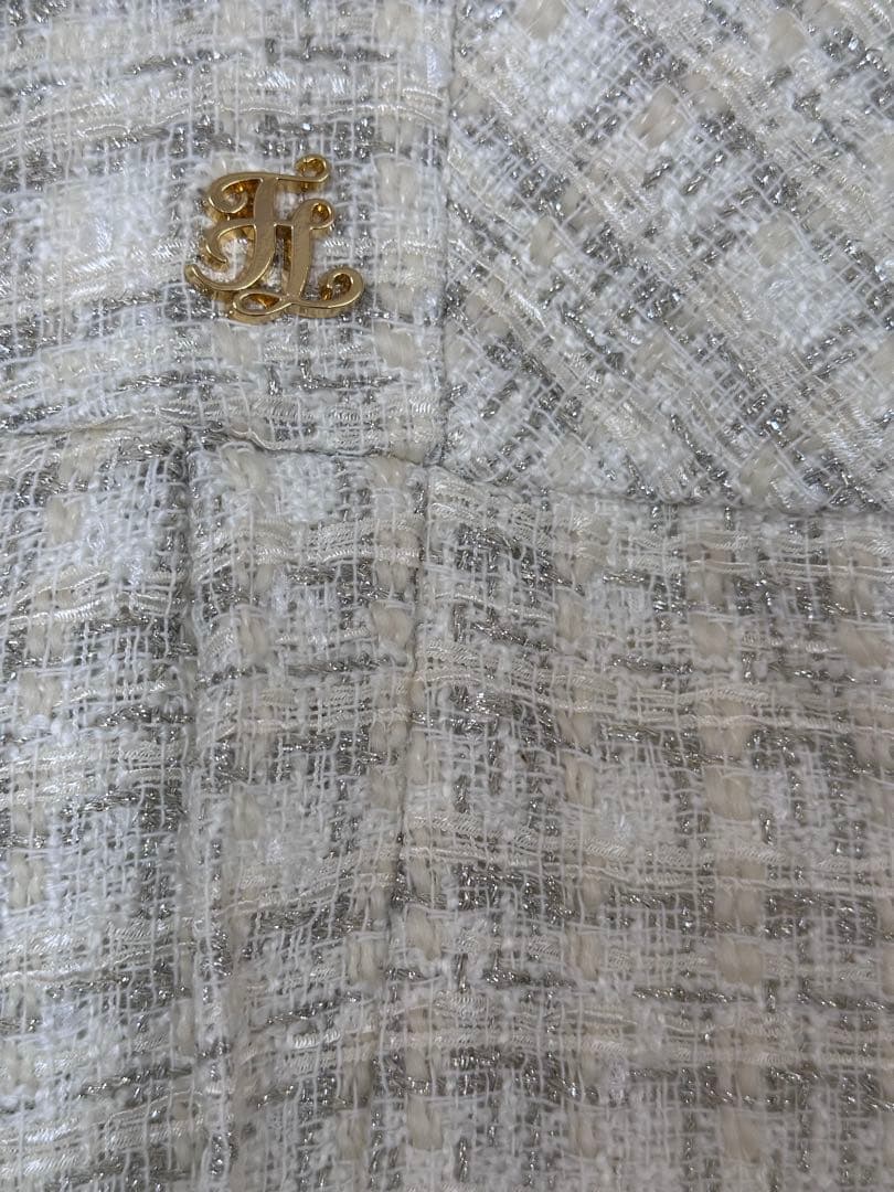 Fair Liar ゴルフ用　ホワイト ツイードジャケット　　スカート　2点