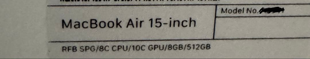 MacBook Air 15インチ M2 2023 本体 512GB スタンド付