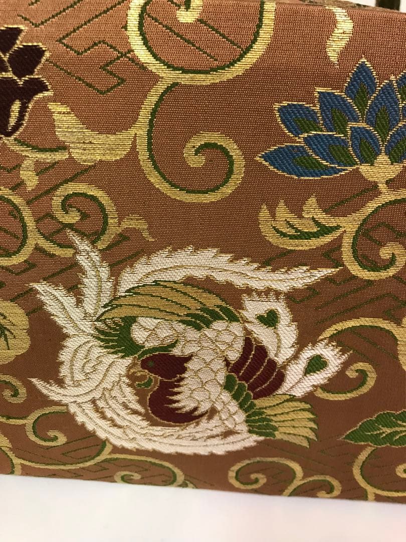 ◆おふく◆利休バッグ　唐草に鳳凰　着物　和装