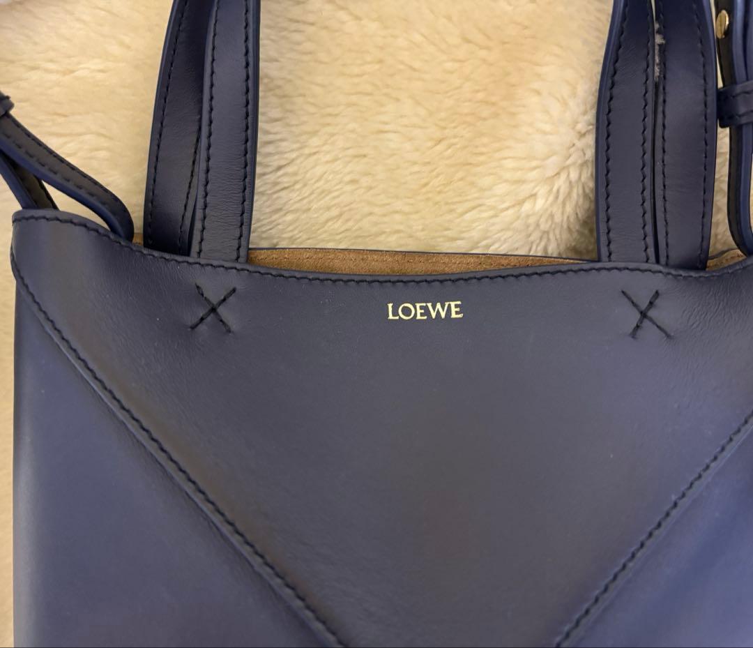 美品◯LOEWE ロエベ　パズルトート　ミニ　ネイビー
