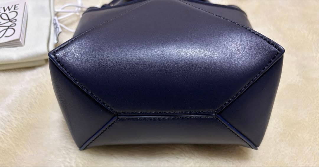 美品◯LOEWE ロエベ　パズルトート　ミニ　ネイビー