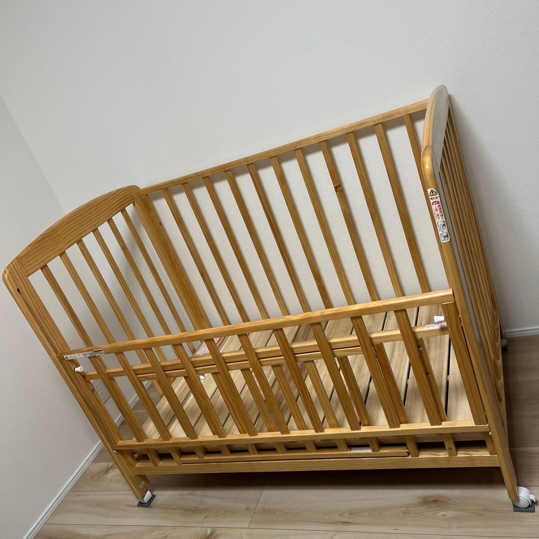 美品 ベビーベッド カトージ Katoji タチベッド 川口市引渡 ベビー布団付