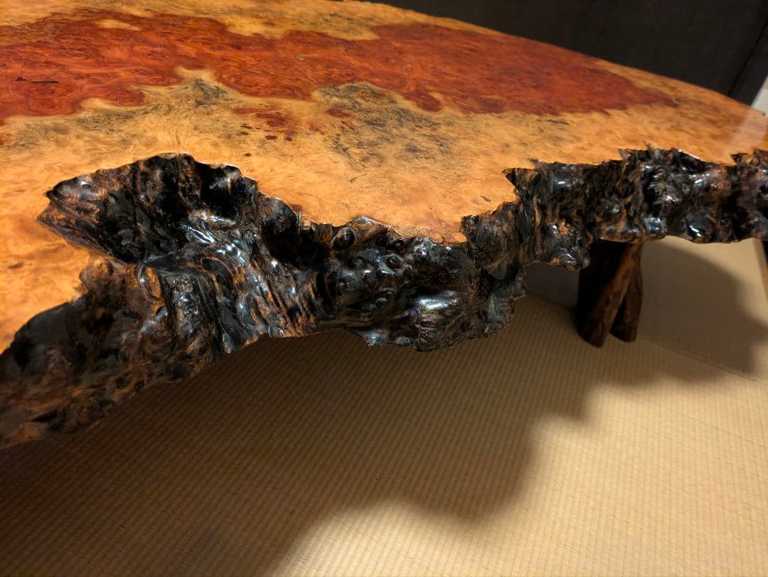 【花梨一枚板】高級天然木製座卓