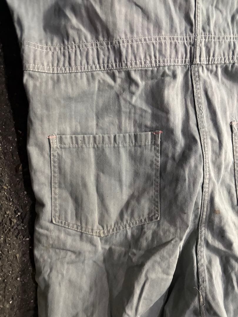50s〜60sワーク カバーオール ヘリンボーンツイル HBT TALONジップ