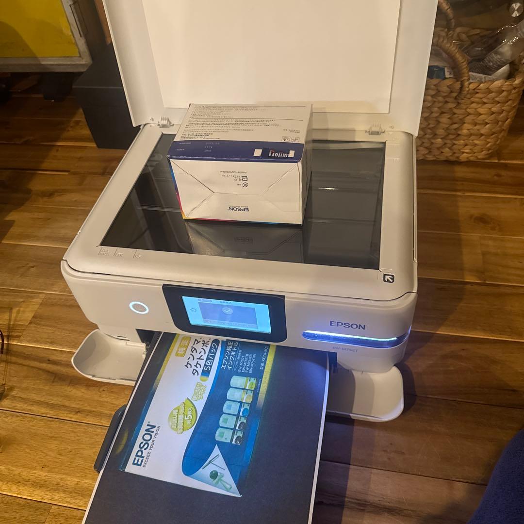 EPSON インクジェットプリンター 本体 ホワイト 純正インクのおまけつき