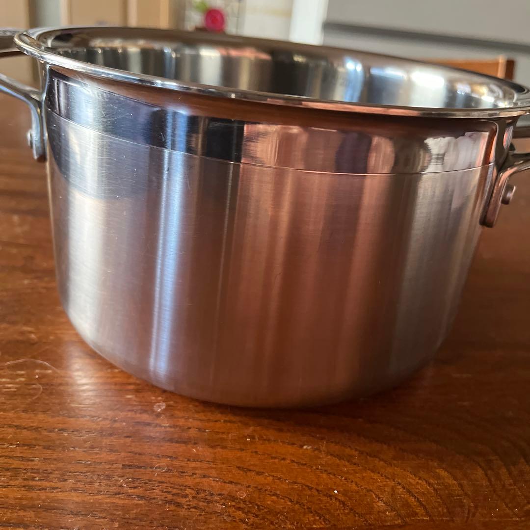 ル・クルーゼ　ステンレススチール 片手鍋 18cm 蓋付き