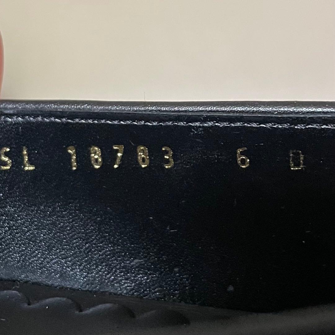 美品 フェラガモ RUFINA ヴァラリボン キルティング 黒 6 23.5