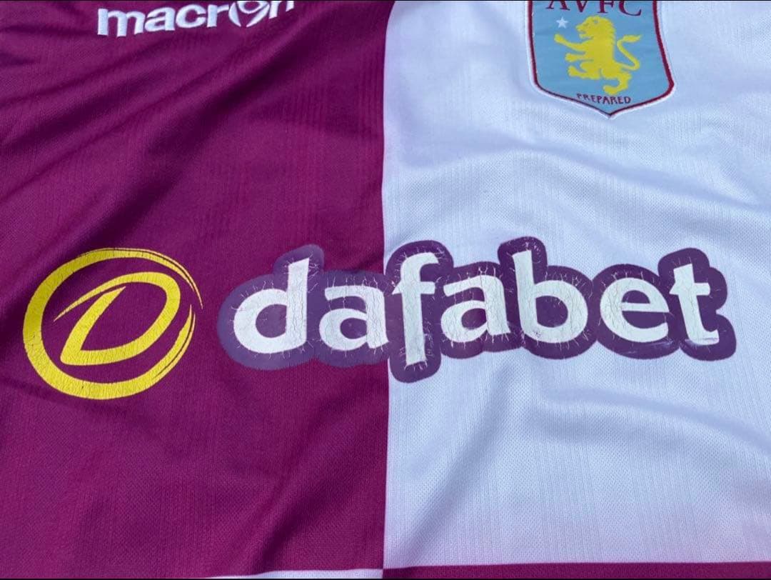 【超希少 美品】macron xアストンヴィラ アウェイユニフォーム 長袖 XL