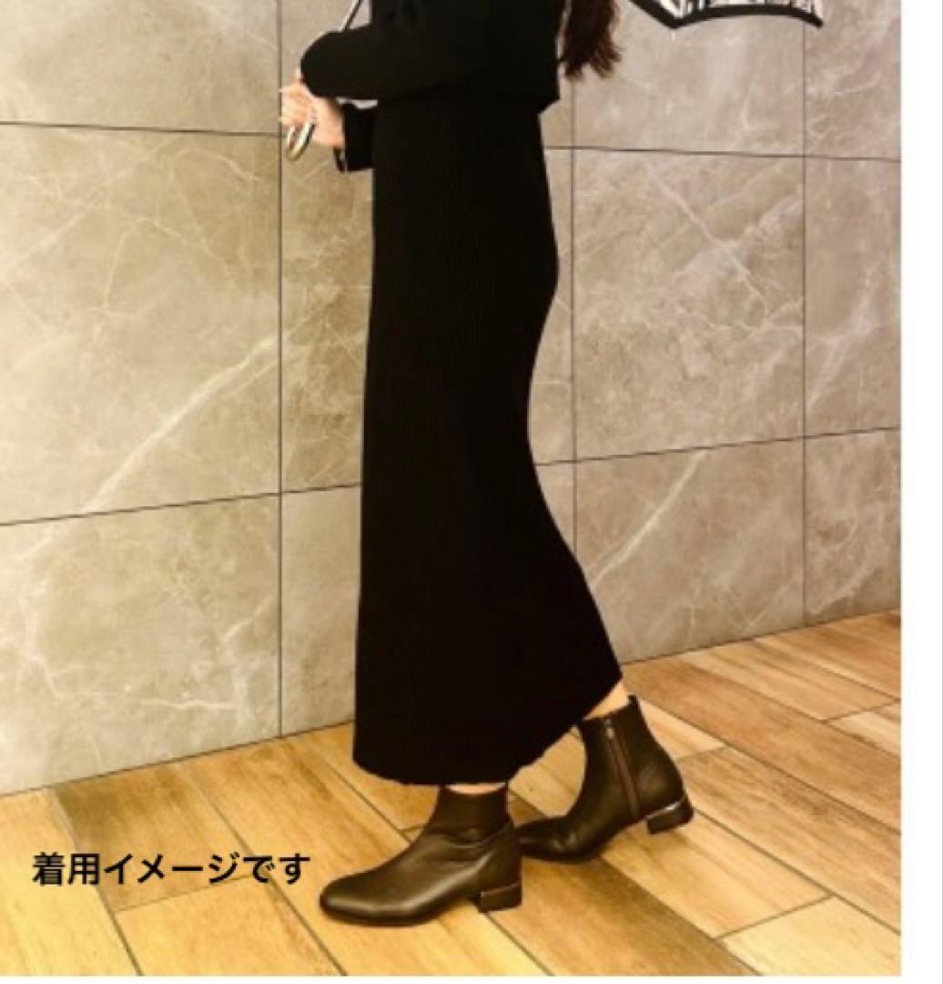 銀座かねまつ　歩きやすい30mmヒールの晴雨兼用ソフトスクエアブーツ（現行品）