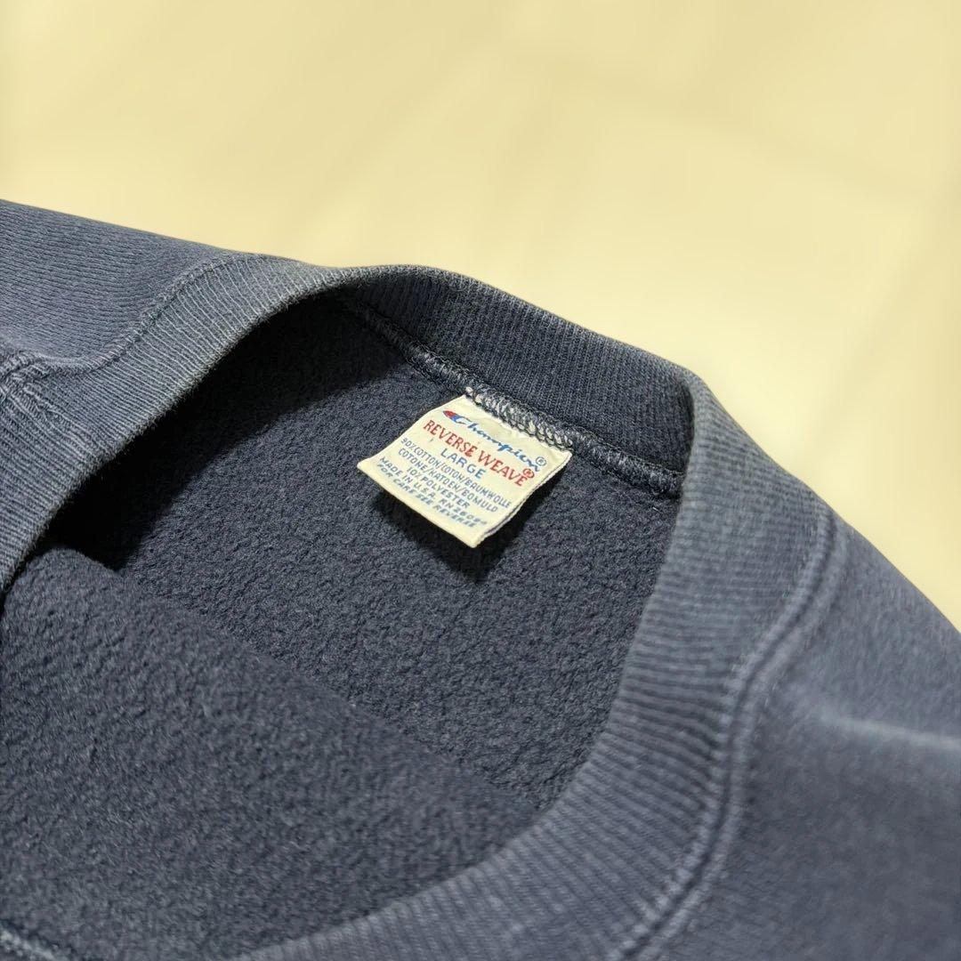 90s 刺繍タグchampion リバースウィーブ vintage ネイビー