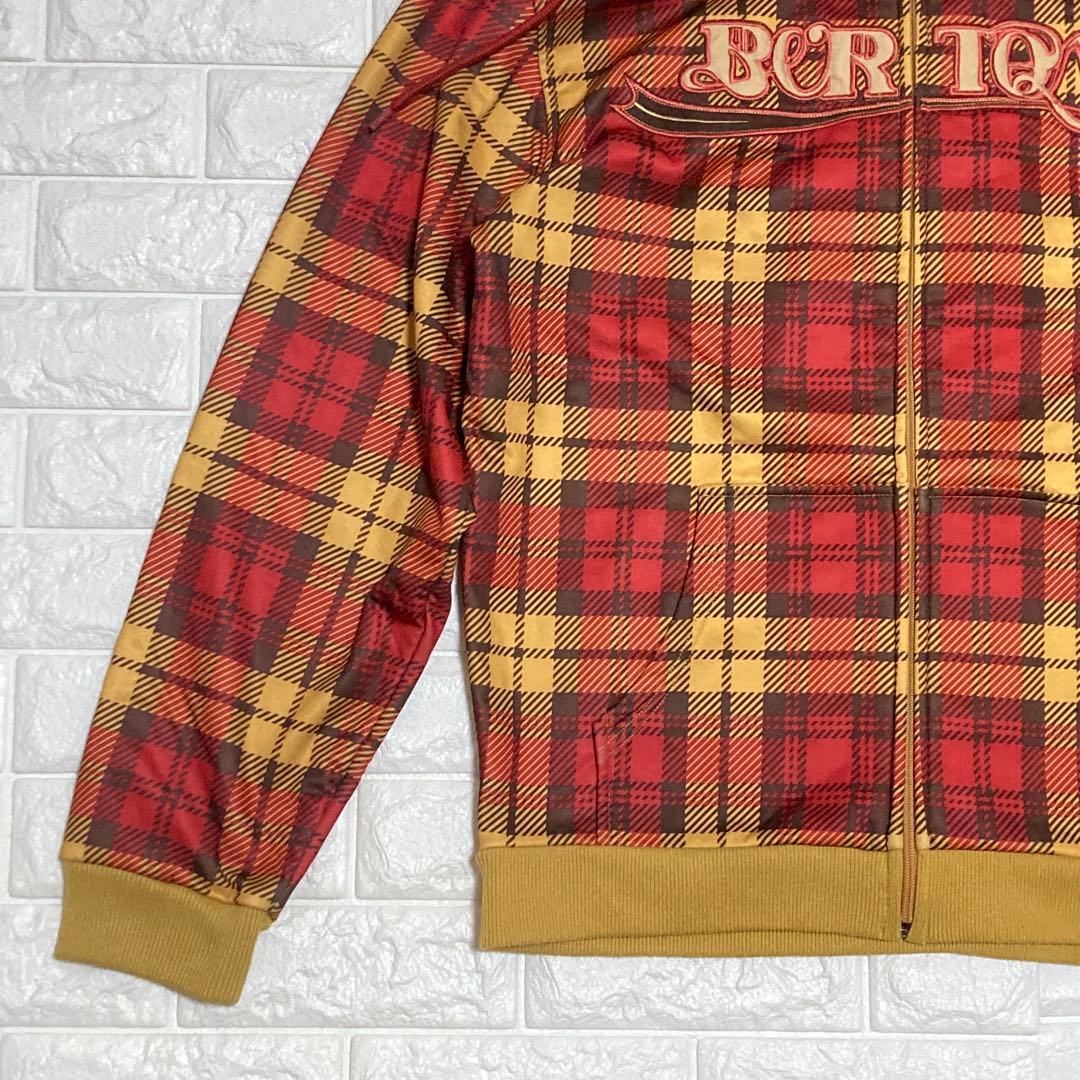 Burton フード付き スノーボードウエア 撥水パーカー チェック柄 Ｌサイズ